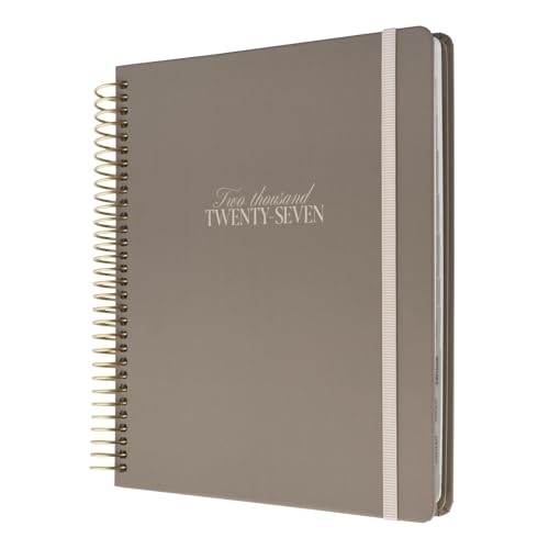 Agenda Kokonote 2026 2027 de alto gramaje con acabados premium desert taupe