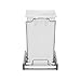 Household Essentials Glidez Chrome-Plated Steel Pull-Out/Slide-Out Discreet Single 5 Gallon Plastic Trash Can for Under Cabinet Use - Fits Standard Size Cabinet, Chrome and White
