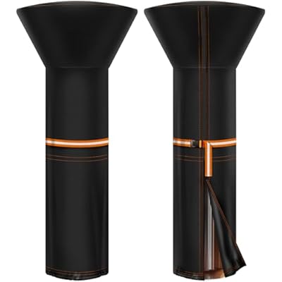 VniYors Patio Heater Covers, Heavy Duty 420d Oxford Outdoor Heater Cover,Waterproof, Sun-Proof And Tear-Resistant, Heater Cover With Zipper And Storage Pocket (Black, 89"H X 33"D X 19"B)