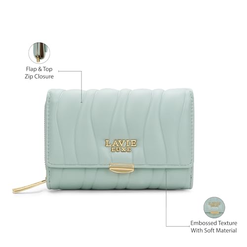 Image of Lavie Luxe Women's Lucie Emboss Medium Trifold Wallet | Gift for Women