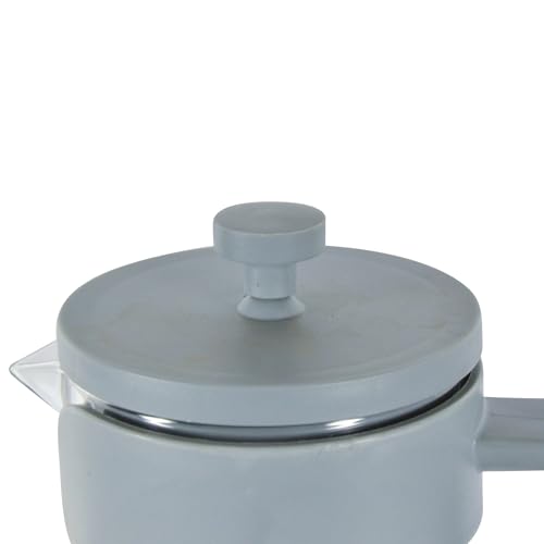 Image of THE BEAN CO French Press Coffee Maker 600 ml | Heat Resistant Borosilicate Glass | 4 Level Filteration (Grey)