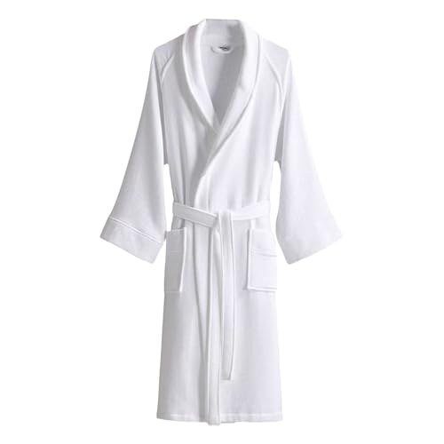 100% Cotton Luxury Waffle Terry Robes,Soft & Fleece Long Bath Robe,spa Hotel Robe for Men and Women