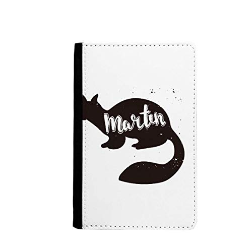 Étui passeport de voyage martre noir et blanc 3.7x5.8 pouces pour transporter vos papiers
