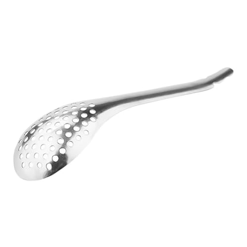 Miniatura 4 de Alnicov Juego De 2 Cucharas De Acero Inoxidable Para Caviar Con Colador De Malla Fina Para Cocinar Y Preparar Alimentos.