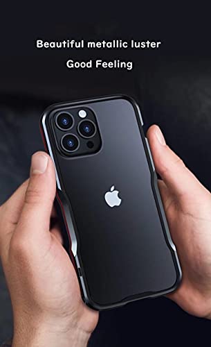 Henghui Iphone 13 Pro Aluminum Bumper Case Metal Frame Bumper Cover Shock Absorbent Slim Cool Design (13Pro, Lightblue) #TOP2