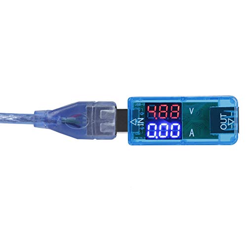 Image of USB Power Meter, Color LCD USB 2.0 Multimeter Tester, Digital QC2.0 /QC3.0 Current Testing Power Measuring for Voltage Detecting(Blue)