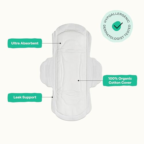 Image of Honey Pot - Herbal Sanitary Pads for Women - Regular Flow w /Wings - Infused w /Essential Oils for Cooling Effect & Organic Cotton Cover - Medium Pack - Feminine Care - 32 ct