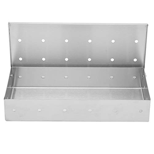 Cocoarm Caja para Ahumar de Gran Capacidad de Acero Inoxidable, Caja para Ahumar con Astillas de Madera para Barbacoa, Picnics Al Aire Libre, (con) Fácil de Usar, Mejorar el Sabor