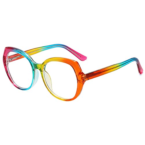 Image of Melrose Fashion ladies blue blocking reading glasses, irregular colorful anti-fatigue /glare female computer games presbyopia