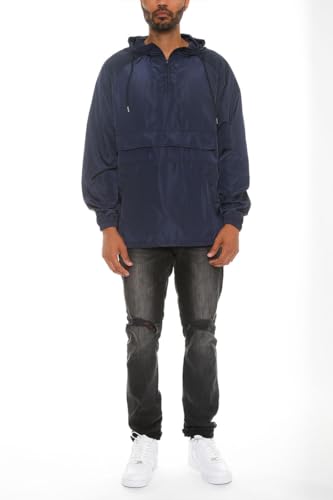 Image of WEIV GEAR Men's Full Zip Hooded Lightweight Windbreaker Anorak Jacket