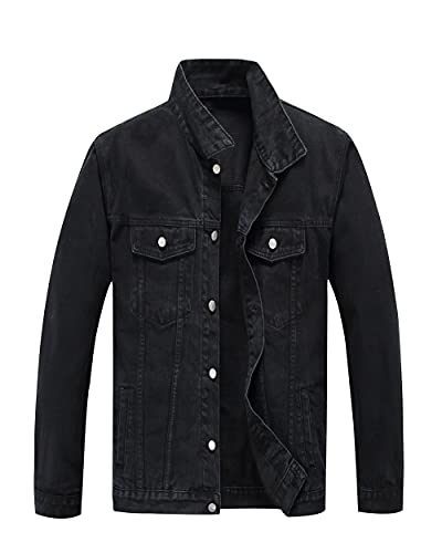 Amazon.com: PRIJOUHE Mens Jean Jacket Casual Loose Fit Button Down