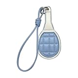 QINZITAO Llavero de piel sintética con colgante de raqueta de tenis con cuerda trenzada para entusiastas del deporte, decoración de mochila