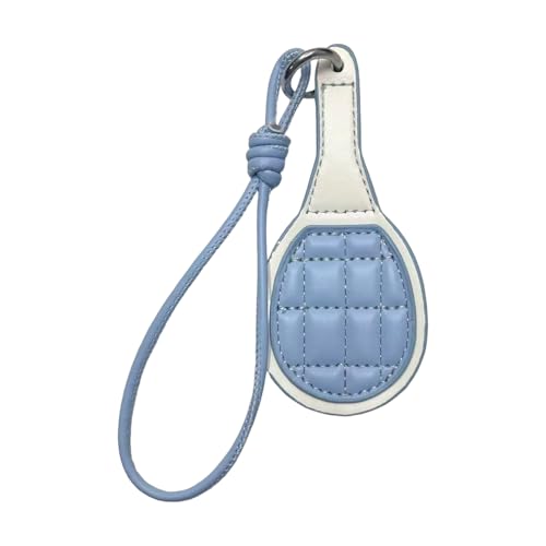 JSGHGDF Elegante raqueta de tenis trenzada en miniatura para decoración de mochila, llavero de poliuretano, accesorio compacto para uso diario, como se muestra en la imagen, Talla única