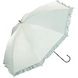 【2025】Wpc. 日傘 遮光クラシックフリル ミント ≪遮光率100%/UVカット率100%/・UPF50＋/遮熱/晴雨兼用≫ 長傘 通勤 通学 旅行 オシャレ 可愛い 女性 レディース ガーリー 映え 81-11820-101