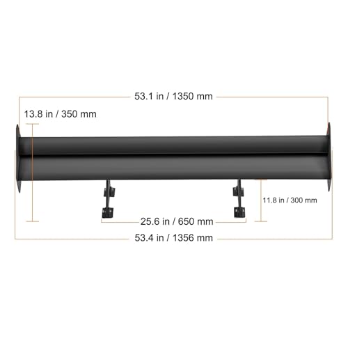 Aileron de voiture universel noir double pont finition BGW - 2