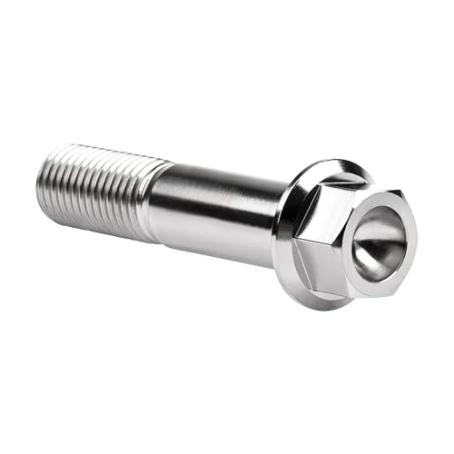 Image of Titanium Bolt M12 30 35 40 45 50 55 60 65 70 75 80 85 90mm Hex Small Flange Head for Motorcycle Car Modification Pack of 4 (M12x55mm Pitch 1.25, Silver)