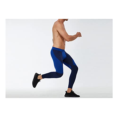 UNeedVog Leggings atléticas masculinas calças de compressão academia corrida treino Color Block Cool