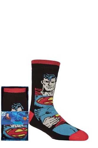 Calcetines de Superman para descansar en casa con suela antideslizante