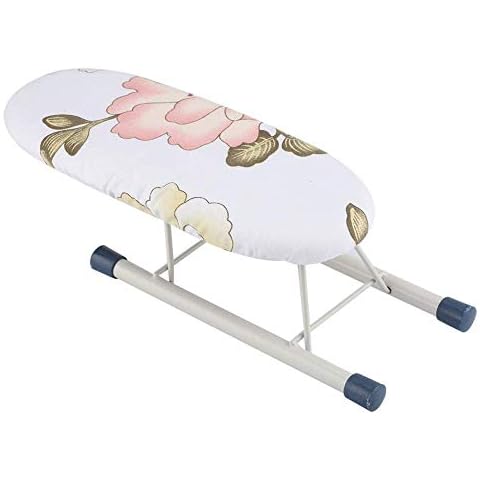 Zyyini Mini Ironing Board, Multifunction Foldable Tabletop Space-Saving Home Travel Sleeve Cuffs Collars Handling Table for Offering Delicate Details(Peony) Cover