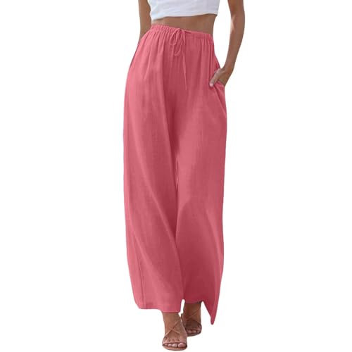Pantalon en lin de plage avec jambes larges pour vos journées d'été