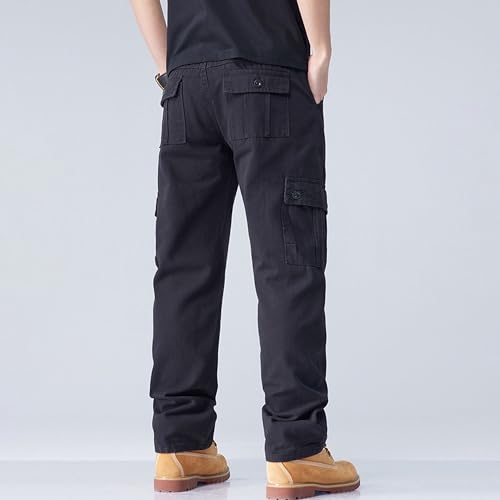 Pantalon cargo homme coupe ample cordon de serrage jambe droite travail - 2