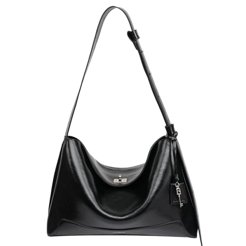 LA'FESTIN LAFESTIN Shoulder Bag for Women Genuine Leather Crossbody Bags Trendy Purse With Adjustable Strap for Daily Use