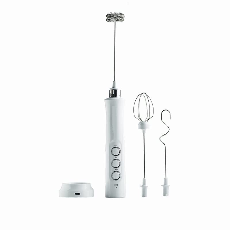 Mezclador de Mano inalámbrico Leche eléctrica 7 en 1 Fabricante de Espuma Recargable portátil Handheld Fabricación de Mano Alta Velocidad Bebida Mezclador café Espuma Varita (Color : B-Pink)