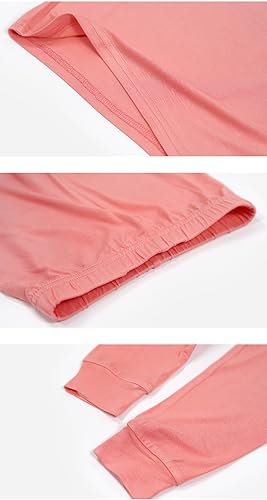 Teach Leanbh Toddler Baby Boys Girls Bamboo Viscose Pajamas Set Round Neck Long Sleeve Snug Fit Sleepwear Pjs 12M-5Y3