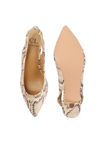 Image of Carlton London Women Stylish Slip On Backstap Fashion Sandals for Casual use, Outdoor, Party and Holidays with Kitten Heels
