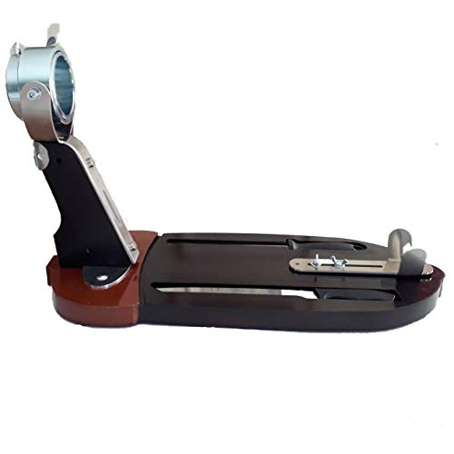 Foto von BlendNature Professioneller Schinkenhalter Gourmet, drehbar um 360 Grad, hochwertiges Holz, FSC-zertifiziert, mit Schneidemesser und Schärfgerät in der Basis für einfachen Zugriff