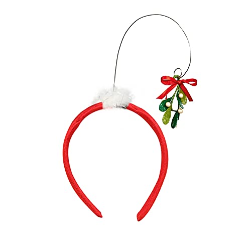 Christmas Shop Unisex Felt Mistletoe Headband (One size) (Red)