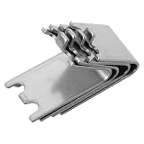 Warmhm Clip Argento 4 Pezzi per Ripiano Frigorifero in Acciaio Inossidabile Durata e Compatibilità per Mensola Minifrigo e Congelatore