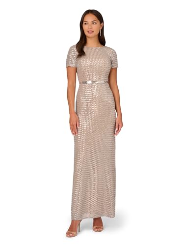 Adrianna Papell Women's Column Sequin Gown
