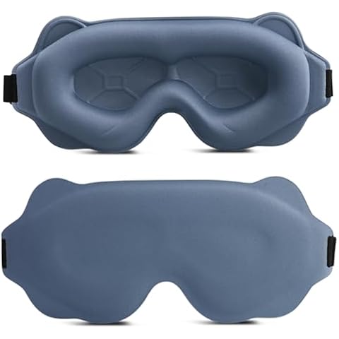 1/2Pcs 3D Stereoscopic Sleep Eye Mask,Father's Day Gifts, 1Pc Rebound Sleep Eye Mask for Men Women, Soft Comfortable Sleeping Eye Mask Cover for Travel, Yoga, Nap, Yogachallenge (Purple-1 Pack) Cover