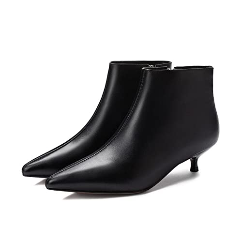 Bottes cheville en cuir bout pointu pour éviter les douleurs aux pieds tout l'hiver