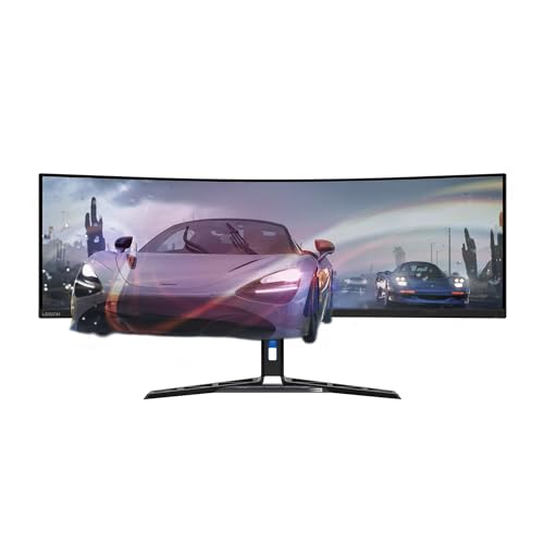 Image of Lenovo Legion R45w-30 Gaming Monitor, 44.5 inch 32:9 Curved, DualQHD Resolution, 170Hz Refresh, 1ms MPRT, AMD FreeSync Premium Pro, HDR400, KVM, USB-C, RJ45, Lift /Tilt /Swivel Stand, 450 nits, Black
