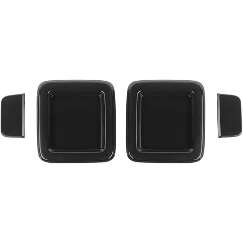 Savadicar Smoked Taillight Covers for Jeep Wrangler JL JLU 4xe 2018-Present – Rear Light Guard Lens Overlay for Factory Halogen Tail Lights, Exterior Styling Upgrade Accessory