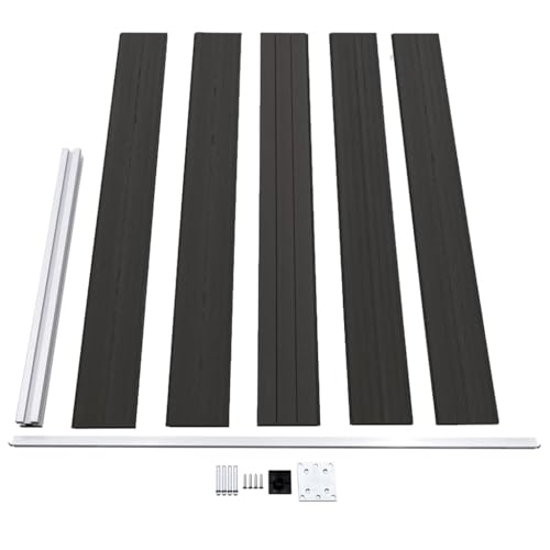 Clôture décorative WPC 175x105 barrière extérieure noire - 6