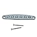 Dopro Guitar Bridge String Thru Body Ferrule Plate Guitar String Ferrules Plate String Bushing Plate for Electric Guitar Chrome