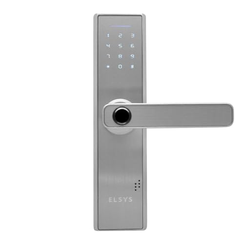Fechadura Digital de Embutir com Biometria, Elsys, ESF-DE2000B, Prata - Abertura via Biometria e Sen
