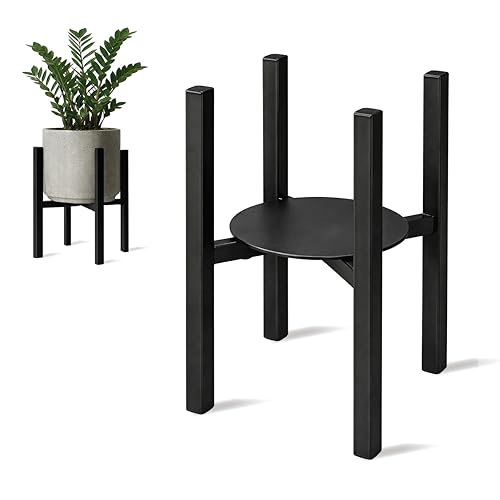 Image of Robustt 4-Leg Adjustable Metal Plant Stand (8-12 Inch Pots) Pack of 1 | Dual Height Options | Supports Up to 100 kg | Anti-Rust Finish with Anti-Slip Base | Ideal for Outdoor and Indoor Plant Display