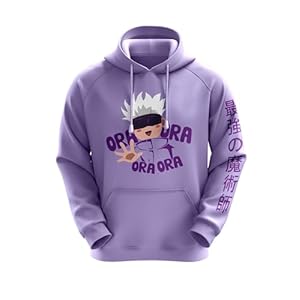 CRAZYMONK Jujutsu Kaisen Ora Ora Gojo SatoruUnisex Anime Hoodie