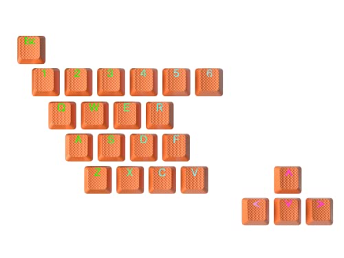 Ranked Rubber Keycap Set, Orange, 23 Keys