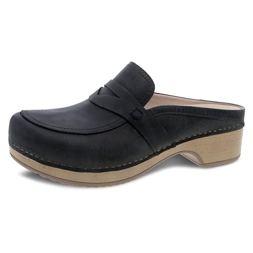 Dansko Women's Bel Black Oiled Mule 10.5-11 M US - Comfort Loafer