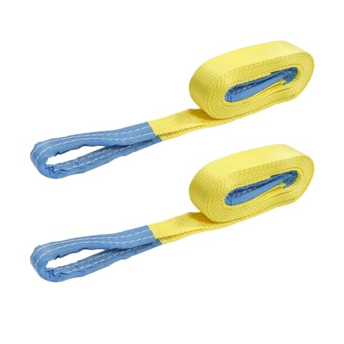 Autobest Lot de 2 Sangles de Traction 6 tonnes - 5m x 50mm - remorquage Extreme - 2 Boucles