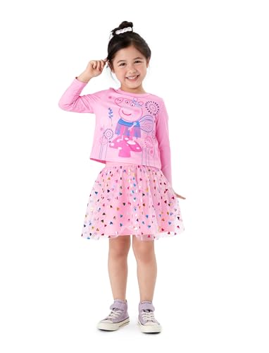 Image of Peppa Pig Toddler Girls Skirt Sets Top Shirt and Skirt for Birthday Party