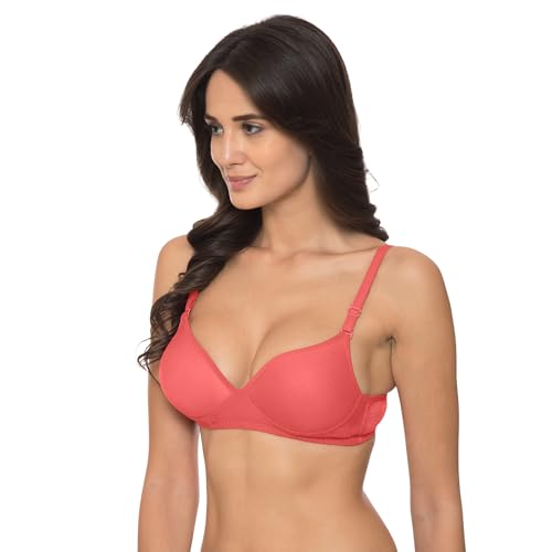 Image of Komli - Heavily Padded Push-Up Bra - Cotton Rich - Balconette - 3 /4th Coverage, Seamless, Wireless, Multiway Straps - T-Shirt Bra