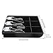 ABOOFAN Cash Register Insert Tray with Spring Clips Cash Drawer Compartment for Bills and Coins Cashier Box Accessory for Home and Commercial Use Black