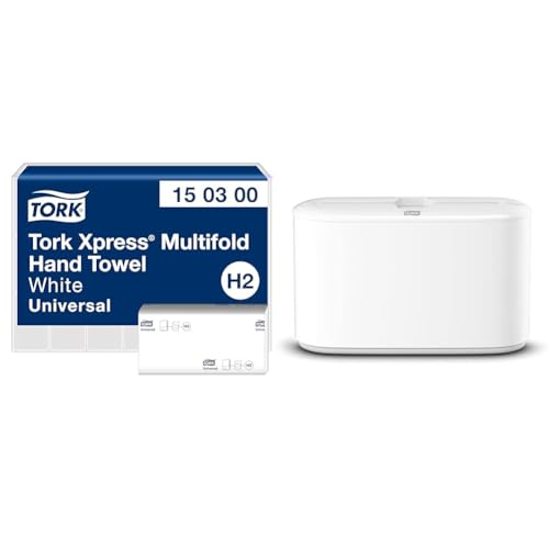 Essuie-Mains interfoliés Tork Xpress 150300 et Distributeur Elevation H2 552200