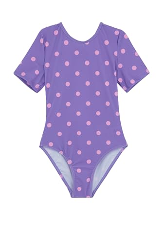 Gottex Kids Short Sleeve Open Tie Back One Piece Swimsuit Chlorine Fade Resistant and Built-in UPF UV Protection